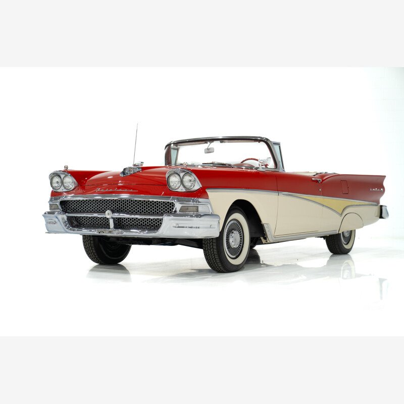 Diecast model cars Ford Fairlane 1/18 Sun Star 500 Convertible white/blue 1958 Verdeck fermé Diecast model cars Ford Fairlane 1/18 Sun Star 500 Convertible white/blue 1958 Verdeck fermé