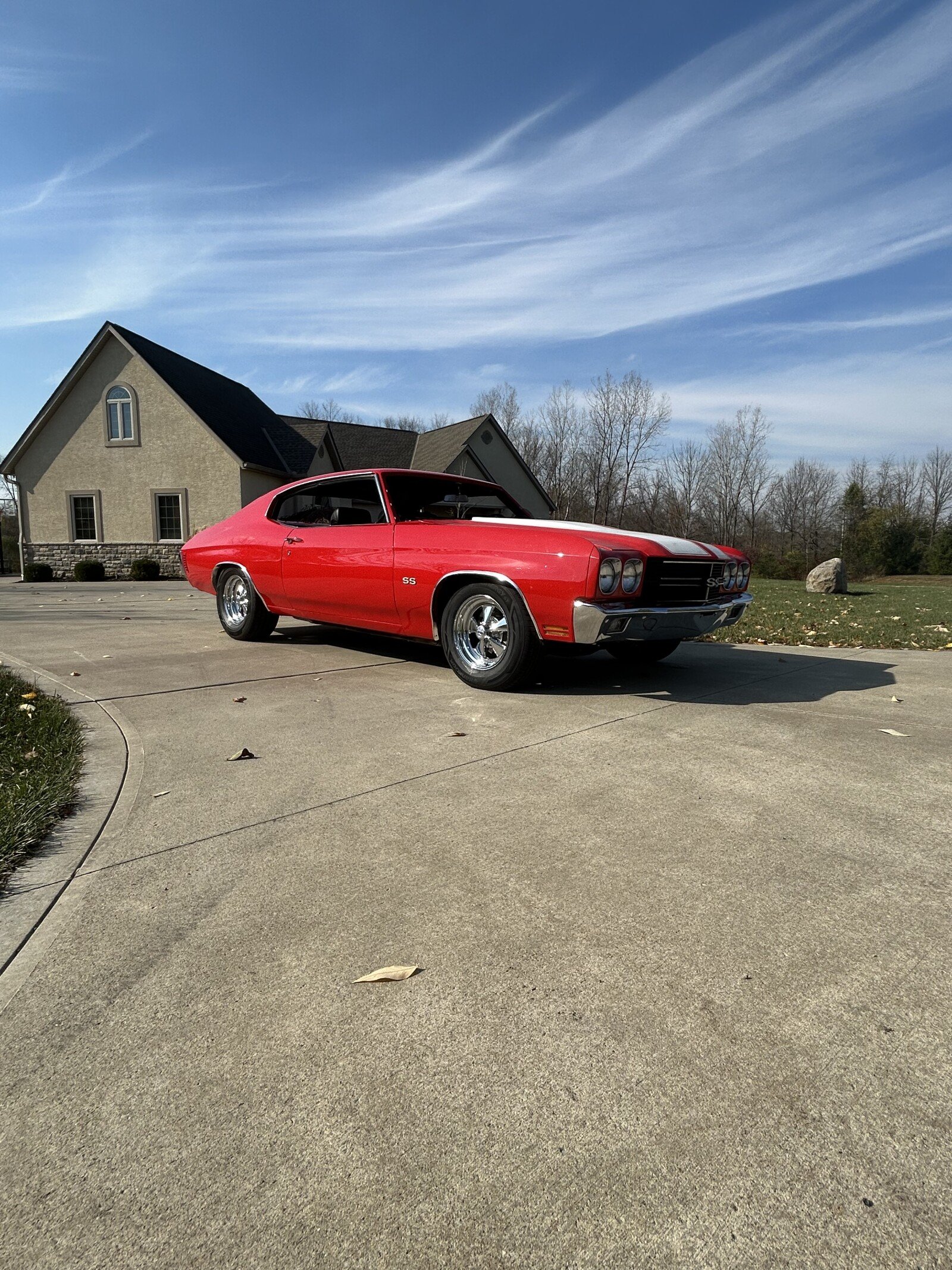 Classic 1970 Chevrolet Chevelle SS muscle car parked at Gett Itt Motors in Newark, Ohio