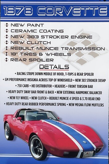 Photo 1 for 1978 Chevrolet Corvette Coupe for Sale by Owner
