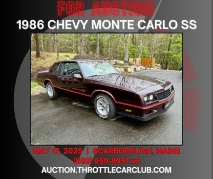 Photo 1 for 1986 Chevrolet Monte Carlo