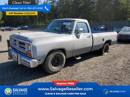 Photo 1 for 1990 Dodge D/W Truck 2WD Regular Cab D-250