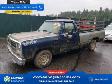 1991 Dodge D/W Truck 2WD Regular Cab D-150
