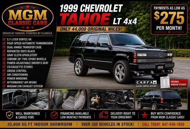1999 Chevrolet Tahoe Classic Cars for Sale - Classics on Autotrader