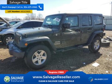 New 2016 Jeep Wrangler 4WD Unlimited Sport