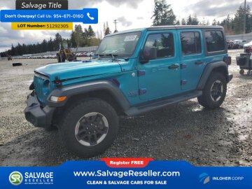 New 2020 Jeep Wrangler 4WD Unlimited Sport