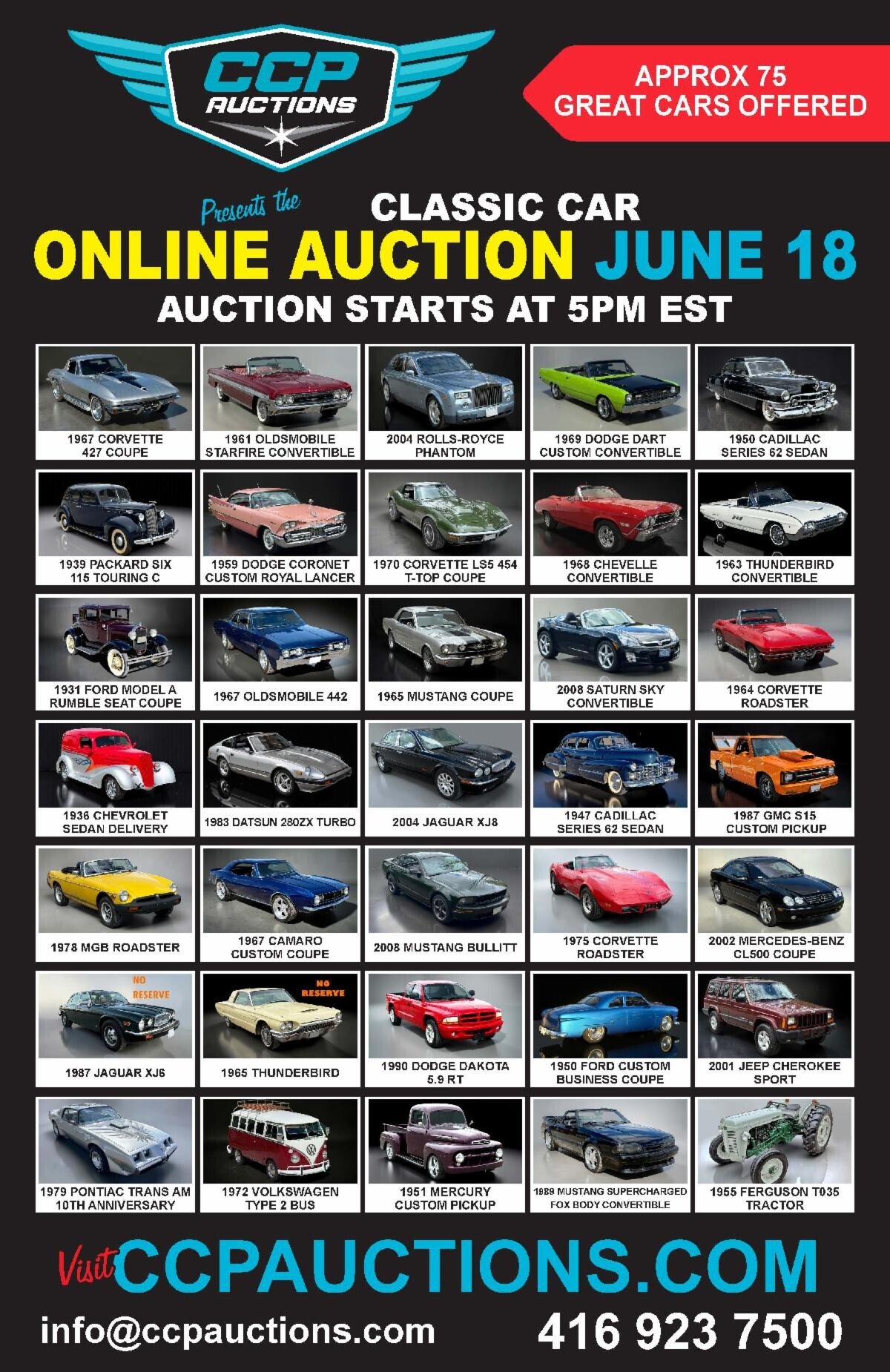 2026 Summer Classic Car Online Auction - presented by CCP Auctions - NOW SEEKING CONSIGNMENTS