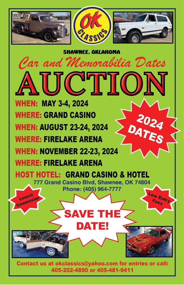 OK CLASSICS - CLASSIC CAR & MEMORABILIA AUCTION - Live & Online