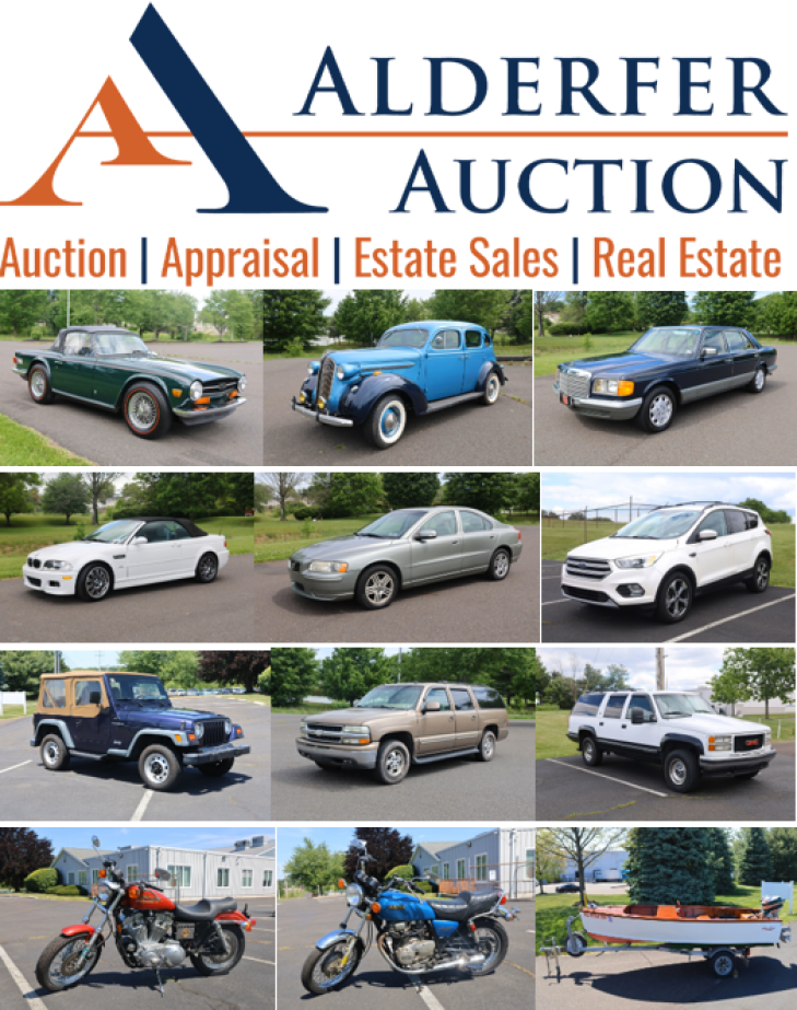 Alderfer Auction - Vehicles, Motorcycles & Boat - Online Only Auction