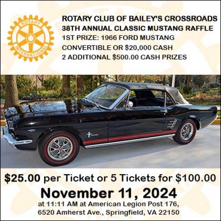 38th Annual Classic Mustang Raffle - VA Residents Only
