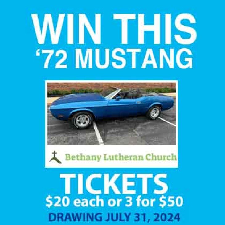 Bethany Classic Car Raffle 2024 - 1972 Ford Mustang Convertible ...