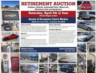 PUBLIC AUCTION - Antiques, Vehicles, Auto Parts, Watercraft, Mechanics Tools and Equipment