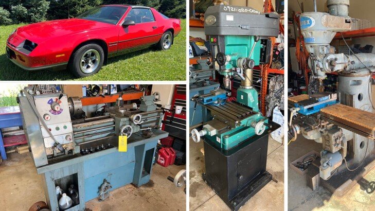 Kiko Auctioneers Presents ’86 Chevy Camaro, Engine & Car Parts, Machine Shop Equipment & Tools