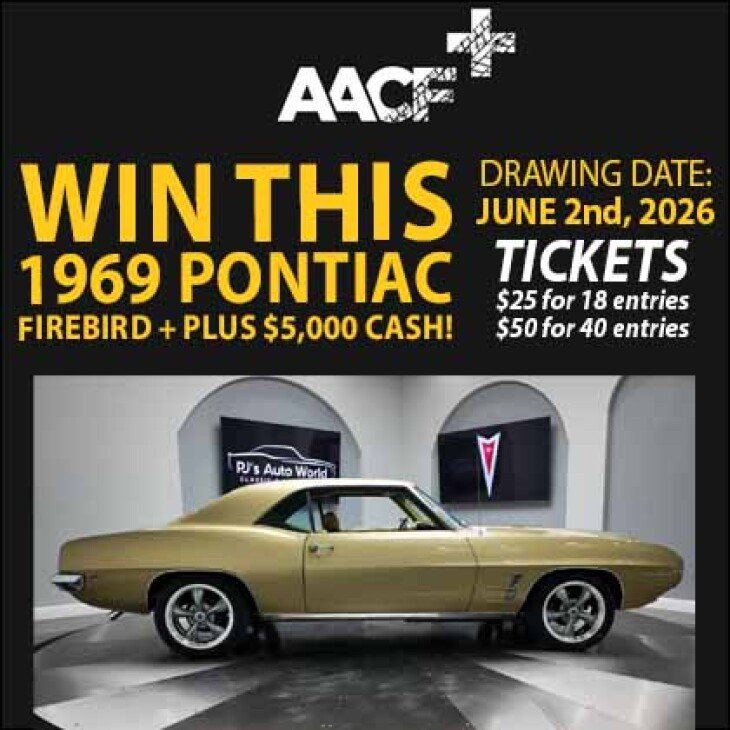 The Automotive Aftermarket Charitable Foundation Sweepstakes - Win This 1969 Pontiac Firebird