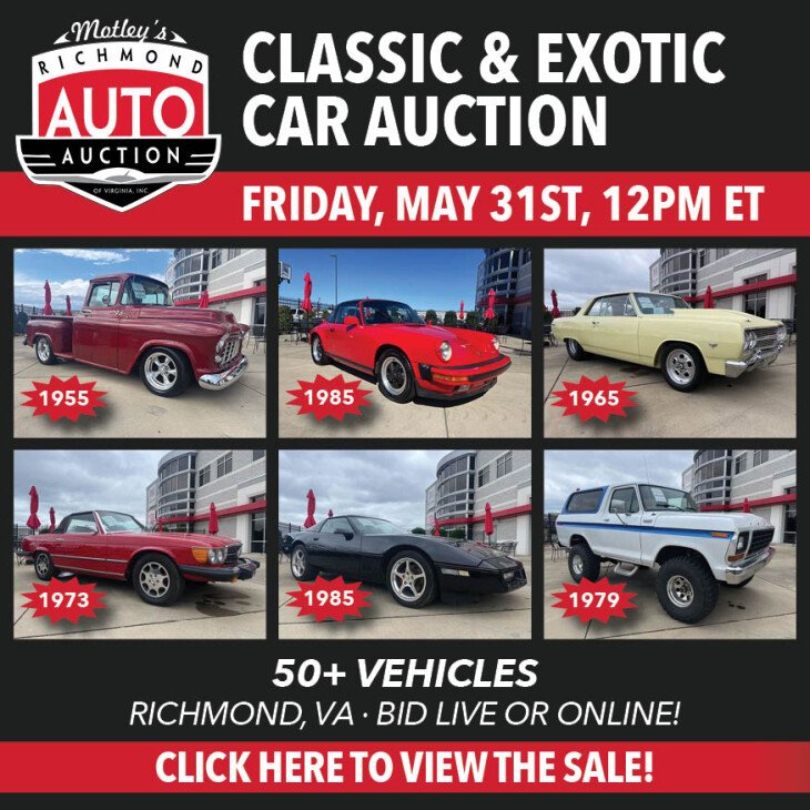 2024 Spring East Coast Classic Car Auction & Cruise-In - Live with Online Bidding
