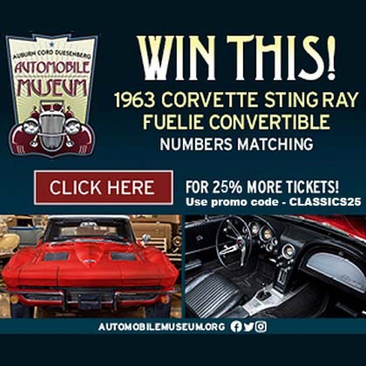 WIN A 1963 CORVETTE STING RAY FUELIE!
