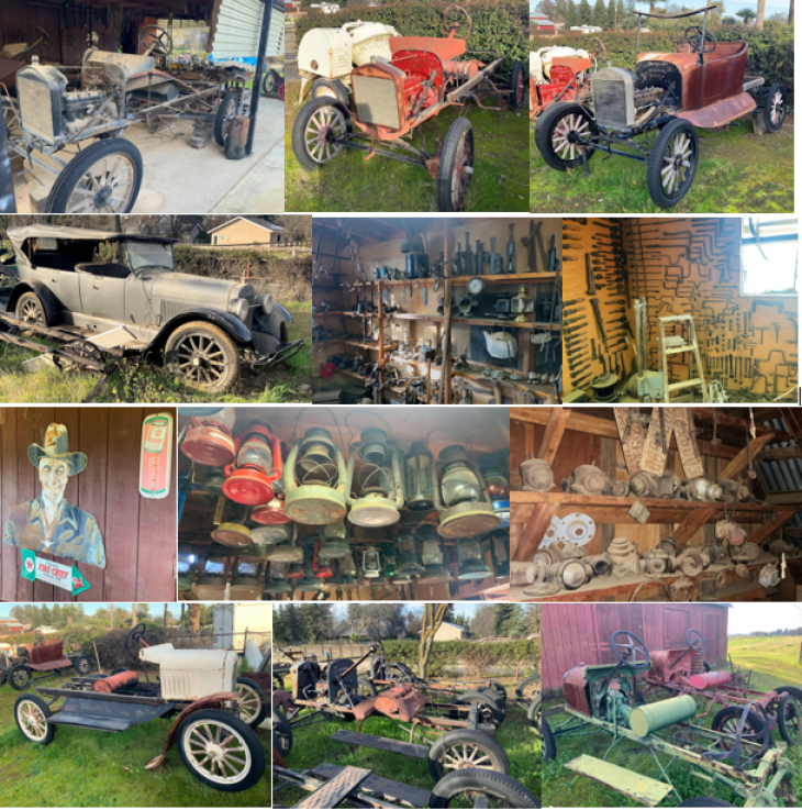 Live Auction - Antique Car, Model T Running Gears and Tons of Parts & Automobilia