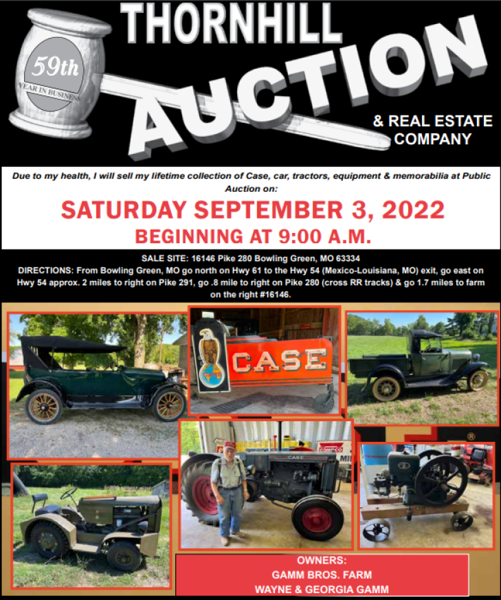 Gamm Bros. Farm Auction - Antique Vehicles & Tractors - Live Auction